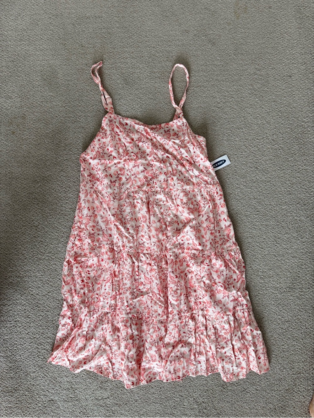 Old Navy Pink Floral Tiered Sundress